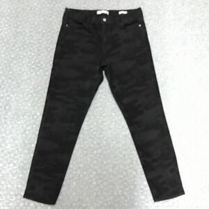 Social Standard by Sanctuary Jeans Womens 10 Black Camo Ankle Skinny Stretch Day